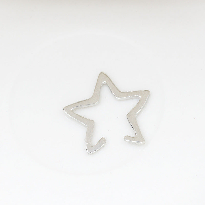 Punk Hollow Star Womens Earring No Piercing Ear Clip for Women Girl Party Costume Jewelry