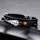 Punk Men's Leather Multi-layer Woven Leather Rope Bracelet