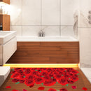 Miico FX82024 3D Rose Decorative Sticker Floor Sticker Bathroom Sticker Wall Sricker Removable Sticker