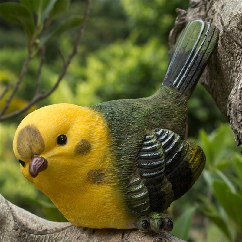 4 Pcs/Set Resin Birds Statue Figurine Home Garden DIY Bonsai Desk Decor Ornament Decorations