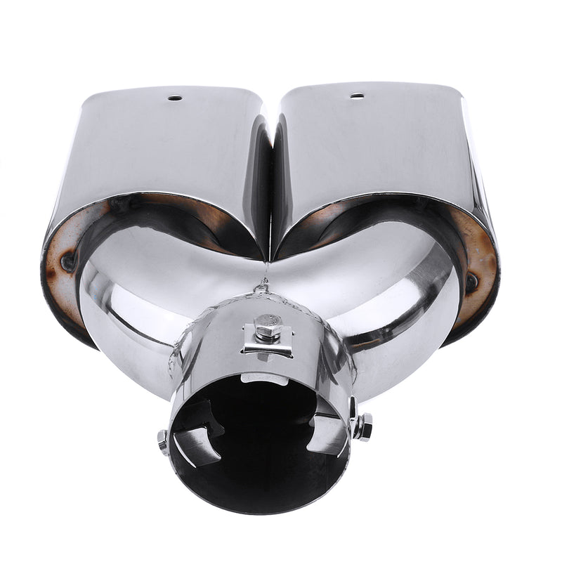 63mm 2.5" Stainless Steel Inlet Tail Rear Pipe Tip Muffler Exhaust Silencer Cover