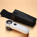 Portable HD Magnifier 45x with LED Light Handheld Identification Jewelry Jade Magnifier