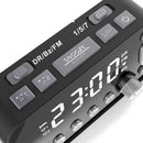 DAB + FM Radio LED Digital Alarm Clock Desk Table Snooze Timer with Dual USB