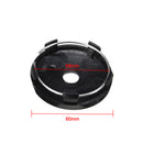 4pcs Black ABS Carbon Fiber 60mm/58mm Universal Car Wheel Center Cap Cover