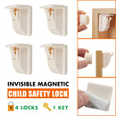 4Pcs/set Baby Safety Lock Magnetic Cabinet Locks Adhesive Lock Set with Key