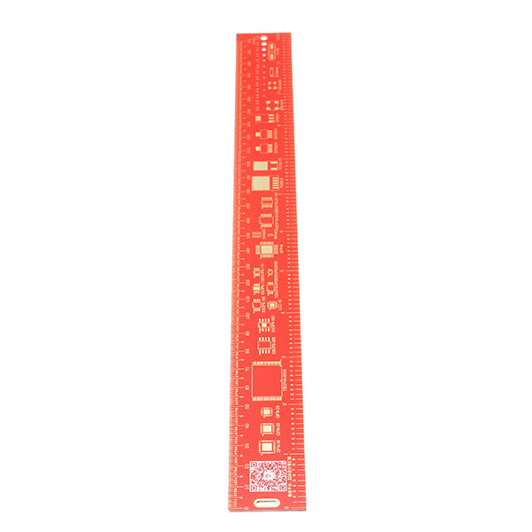 5Pcs 30cm Multifunctional PCB Ruler Measuring Tool Red