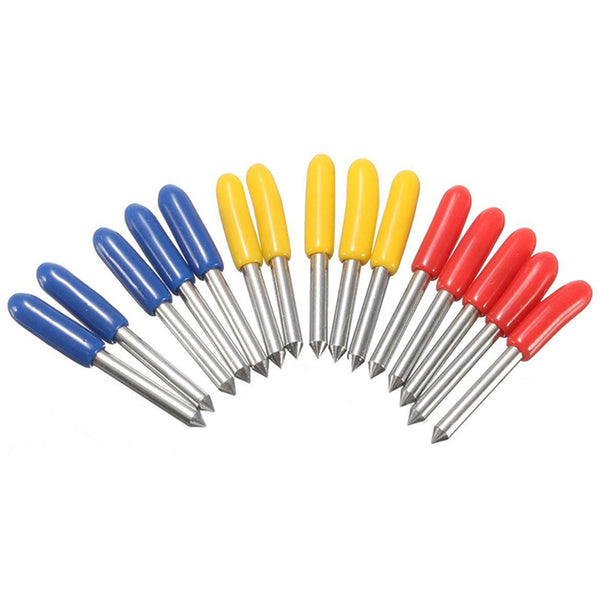 10pcs Vinyl Cricut Cutting Plotter Holder Carbide Tungsten Blade Vinyl Film Cutter 30 45 60 Dergree Offset 0.25mm