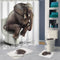 180x180CM Elephant Waterproof Bathroom Shower Curtain 12 Hooks