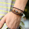 Vintage Leather Wave Braid Bracelet Beaded Multilayer Bracelet Ethnic Jewelry Unisex