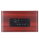 Wooden Stereo Bass bluetooth 4.2 Speaker Audio Music Box with Mini Microphone
