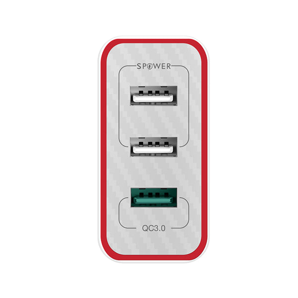 BlitzWolf BW-PL2 30W QC3.0 3 Ports USB Charger EU Adapter With Power3S Tech For Smartphone Tablet