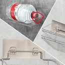 Stainless Steel Bathroom Wall Shelf Suction Cup Holder Corner Storage Rack Organizer