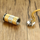 Buddhist Six-Word Mantra Stainless Steel Ash Holder Perfume Box Memorial Cremation Urn Necklaces
