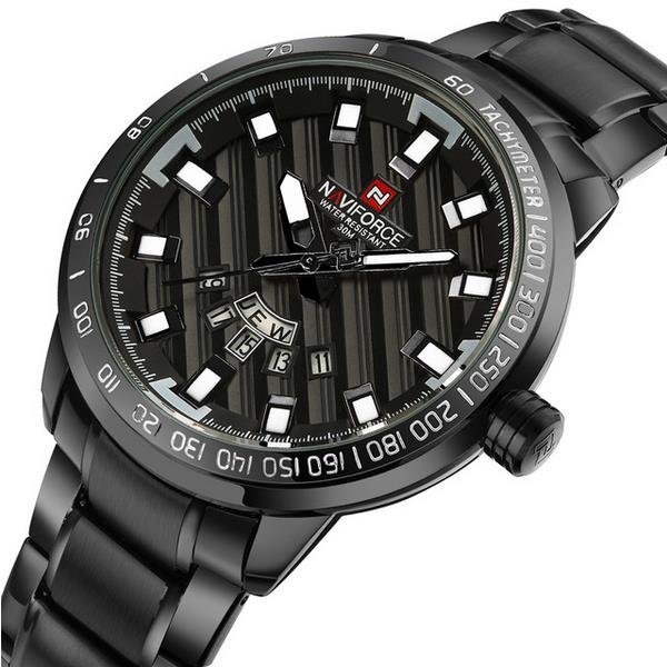 NAVIFORCE NF9090 Fashion Men Quart Watch Luxury Stainless Steel Sport Watch