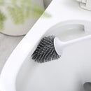 Wall Mounted /Floor Stand 360 TPR Soft Bristle Silicone Toilet Cleaning Brushes with Holder