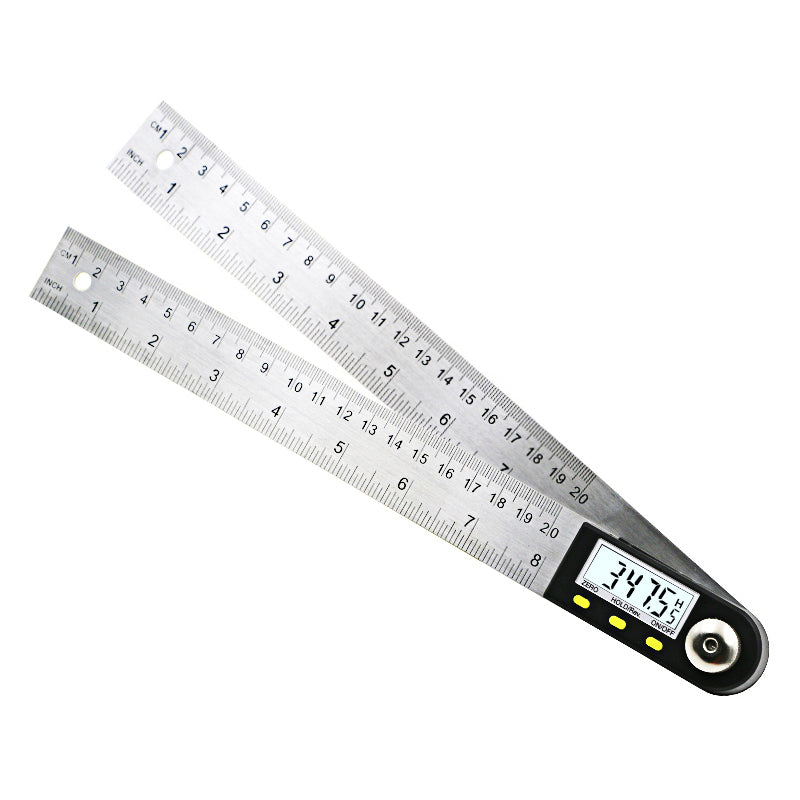 200mm 360 Digital Protractor Inclinometer Goniometer Level Measuring Tool Electronic Angle Gauge Stainless Steel Multifunction Angle Ruler