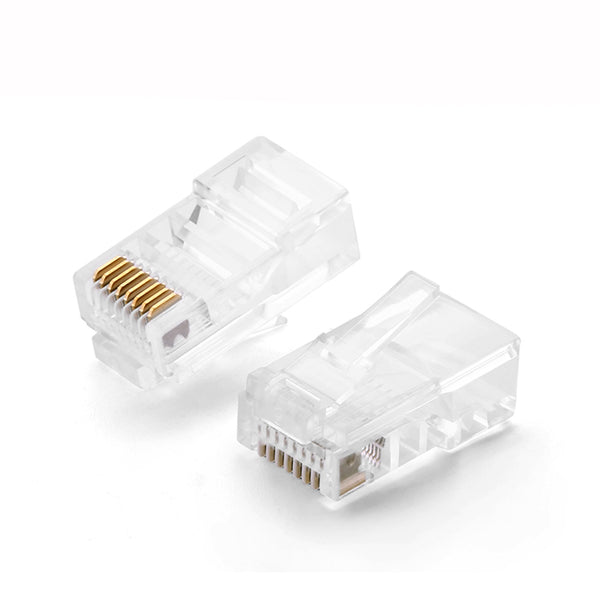 Ugreen Cat5 RJ45 Connector Cat5E 8P8C Modular Ethernet Cable Head Plug Gold-plated Cat 5 Crimp Network RJ45 Connector 10packs