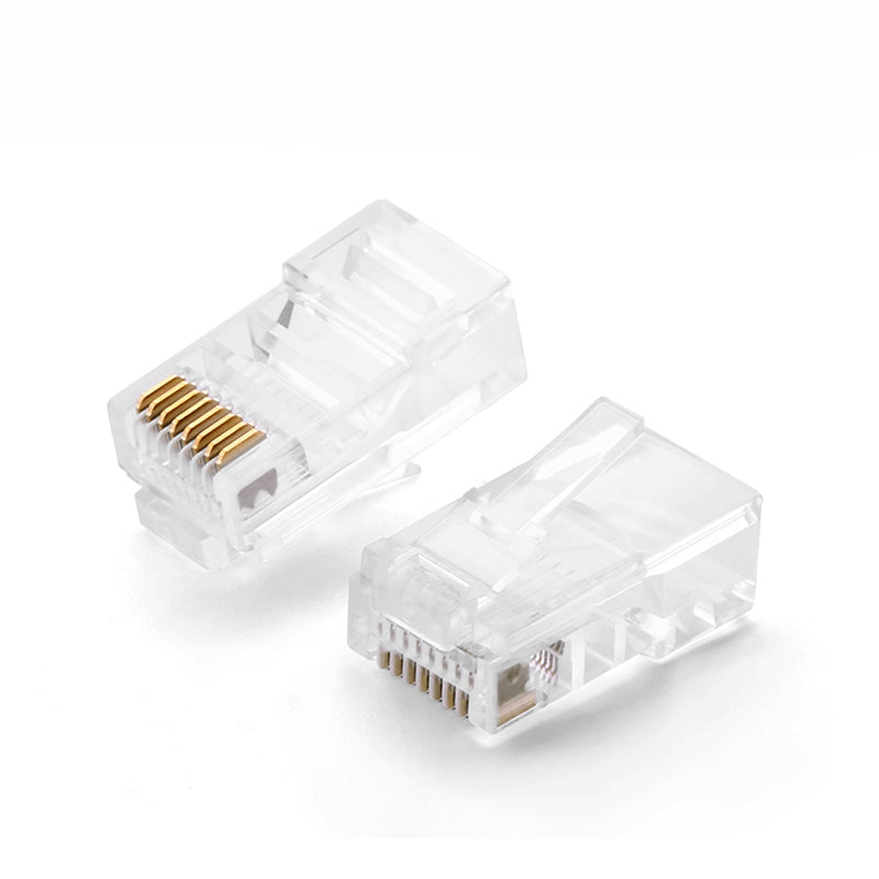 Ugreen Cat5 RJ45 Connector Cat5E 8P8C Modular Ethernet Cable Head Plug Gold-plated Cat 5 Crimp Network RJ45 Connector 10packs