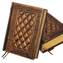 Large Thicken Diary Notebook Leather Vintage Embossed Cover Notepad Office School Stationery