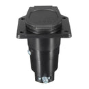 7Way Round Trailer Connector 7 Poles Female RV Light Plug Connector Black 6-24v