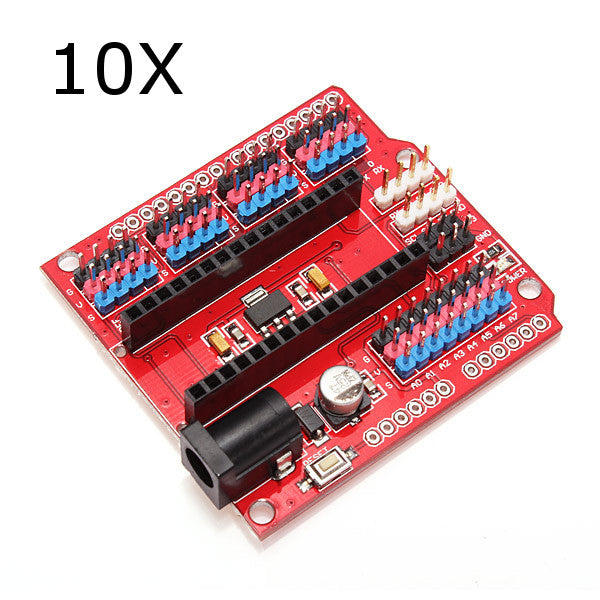 10Pcs Multi-Function Funduino Nano Shield Nano Sensor Expansion Board