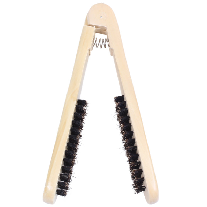 DIY Salon Hairdressing Hair Straightener Wooden Anti-static Dual-Brush Comb L2C2