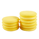 10 Pcs Round Shaped 4 inch Dia Sponge Wax Applicator Pads Yellow W7V9