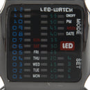 Unisex BINARY LED watch digital day stained sports trend watch gun color J4B6