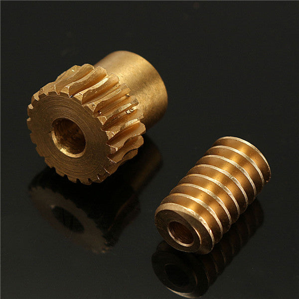 0.5 Modulus Reduction Ratio of 1:10 Motor Output Copper Worm Wheel Gear