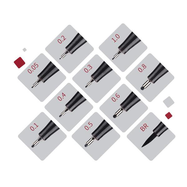 TOUCHU LECAI Hand-painted Waterproof Needle Gel Pen Hook Pencil Student Sketch Pen Stick Pen