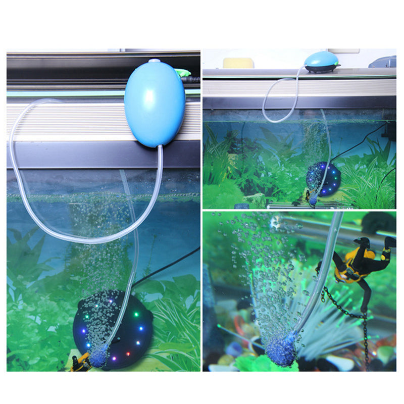 220V Outdoor Fishing Air Pump With Bubble Stone Tube Charger Portable Aquarium Oxygen Air Pump