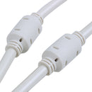 Male 15 - pin VGA 25.4 cm - female 15 pin VGA cable Double - white / blue