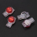 55 Pieces Gel Splice UR Connector 3 Port Wire Connectors Red+Clear D9G8