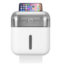Toilet Paper Waterproof Wall Mount Tissue Double Holder Shelf Tube Storage Box Paper Shelf Holder
