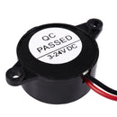 5 Pcs DC 3-24V 85dB Sound Electronic Buzzer Alarm Black 23 x 12mm K5S8