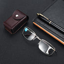 Anti-fatigue Progressive Multi-focus Reading Glasses Foldable Metal Frame Anti-blue Mini Vintage Reading Glasses