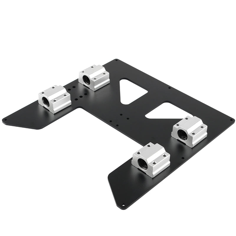 Black/Silver Aluminum Y Carriage Hot Bed Support Plate with Slider for 3D Printer