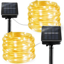 7M 12M Outdoor LED Solar Strip Light Waterproof Copper Wire String Holiday Lamp for Garden