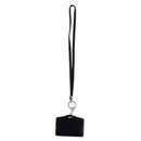 Rhinestone Crystal Work Card ID Case Holder Lanyard Sling (Black)