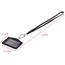 Rhinestone Crystal Work Card ID Case Holder Lanyard Sling (Black)