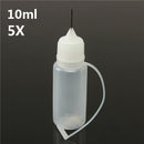 5Pcs 10ml Metal Needle Empty Plastic Bottle Shisha E Cig Liquid Dropper