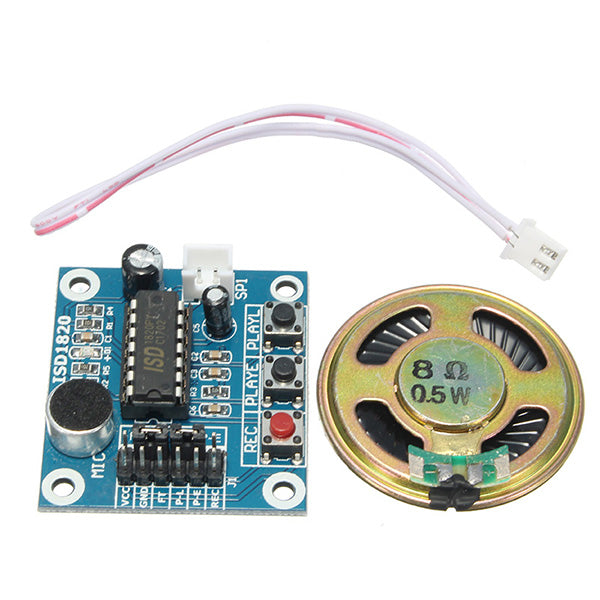5pcs ISD1820 3-5V Recording Voice Module Recording And Playback Module  Control Loop Play / Jog Play / Single
