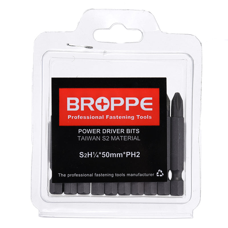 BROPPE 10Pcs Magnetic Phillips Screwdriver Bits PH0/PH1/PH2/PH4 1/4 Inch Hex Shank Screwdriver Set