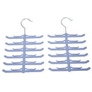 2xRack Closet Organizer Neck Ties Necktie Belt Scarves Non-slip Holder Hang T7R6