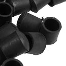 Rubber Furniture Crutch Feet Stool Chair Leg Tips Pads 100Pcs Black H9F2
