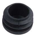 Plastic Round Tubing Tube Insert Plug Cap Bung 28mm Dia 20pcs Black R3D6