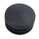 Plastic Round Tubing Tube Insert Plug Cap Bung 28mm Dia 20pcs Black R3D6