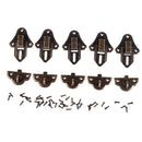 5 Pcs Hardware Jewelry Wood Box Case Latch Hasp Sets Bronze Tone R7F4