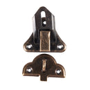 5 Pcs Hardware Jewelry Wood Box Case Latch Hasp Sets Bronze Tone R7F4
