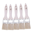 Furniture Painting 1.5" Wide Bristle Hair Wooden Handle Paint Brushes 5 Pcs